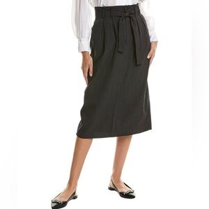 The Great. The Trouser Wool-Blend Pencil Skirt, Size Small